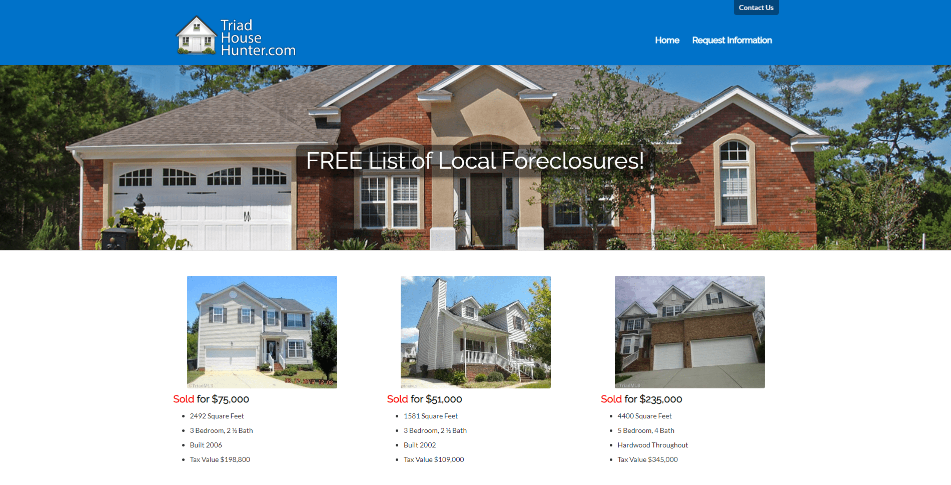 TriadHouseHunter Homepage Triad House Hunter Website Homepage