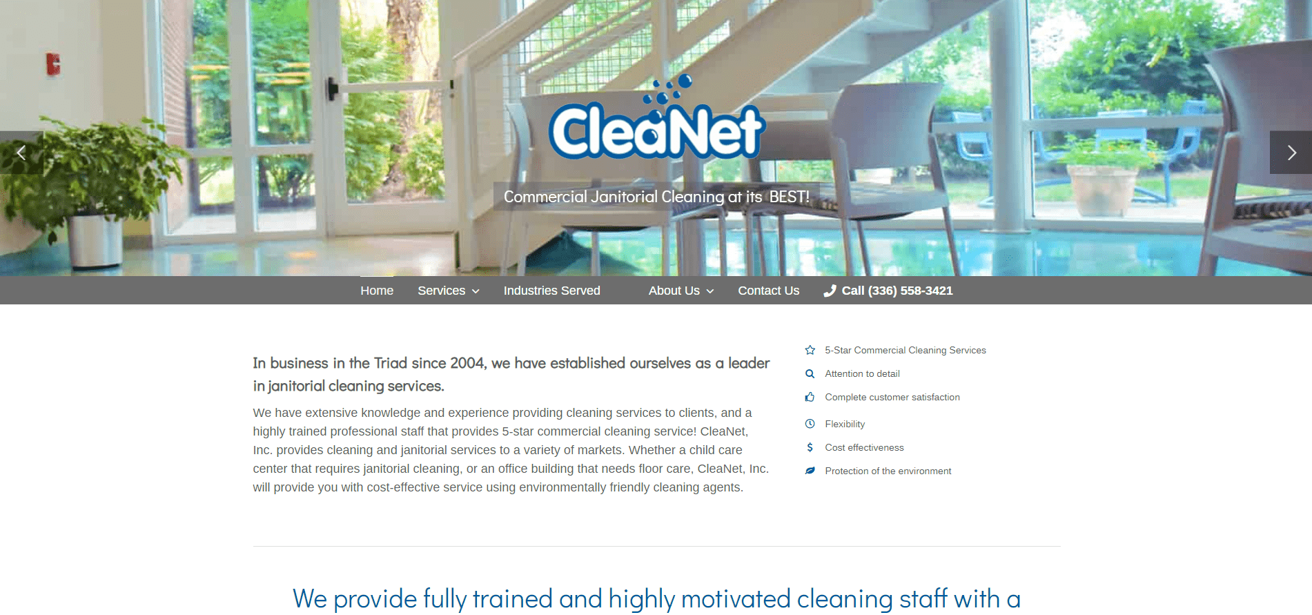 cleanetinchomepage Cleanet Inc Homepage Screenshot