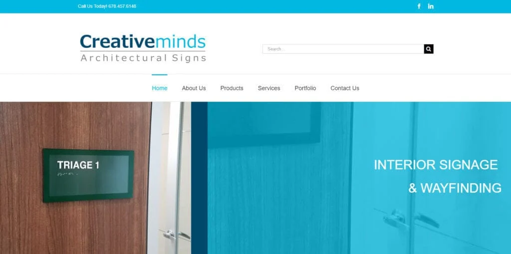 CreativeMinds Homepage Screenshot