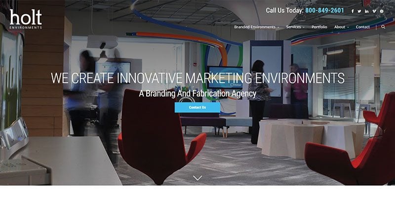 Holt Environments Homepage Screenshot