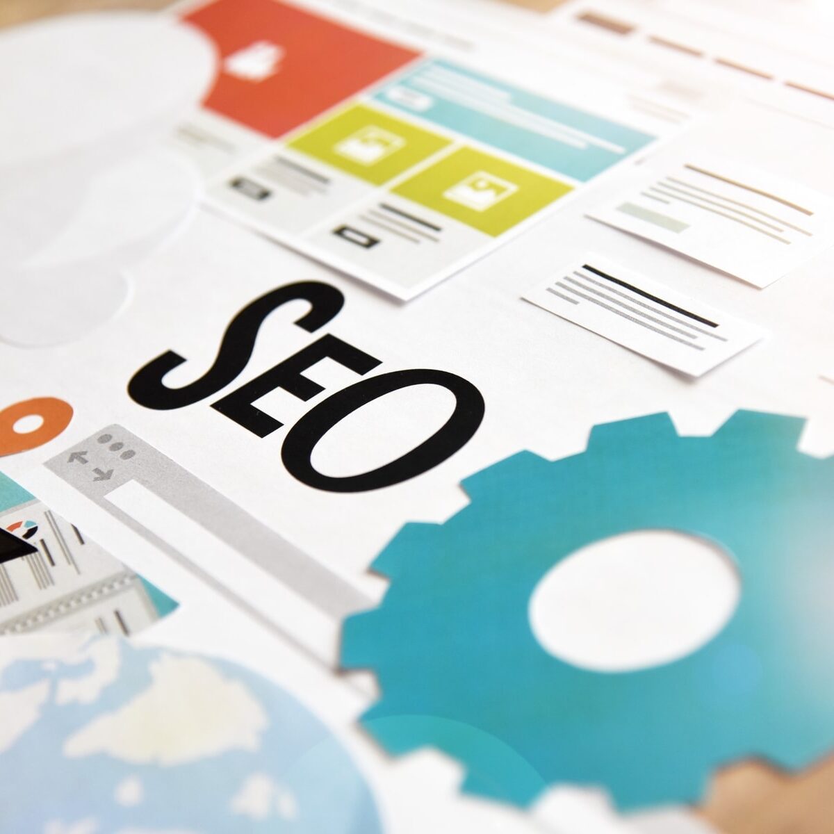 Responsive SEO website digital marketing strategy concept.