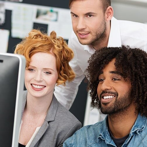 business people on computer